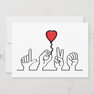 Carte De Remerciements Saint Valentin. Le sourd, l'éloge du langage gestu