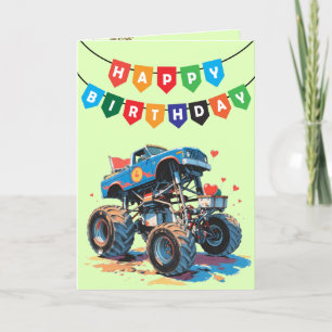 Carte De Remerciements Saint Valentin - Monster Truck