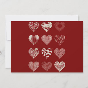 Carte De Remerciements Saint-Valentin Neuf Cœurs Amour de la Saint-Valent
