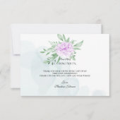 Carte De Remerciements Sainte Communion Feuille Rose pourpre Eucalyptus (Devant)