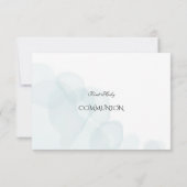 Carte De Remerciements Sainte Communion Feuille Rose pourpre Eucalyptus (Dos)