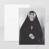 Carte De Remerciements Sainte Faustine Kowalska (Devant / Derrière)