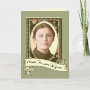 Carte De Remerciements Sainte Gemma Galgani, Sainte des Maux de Dos, Cart