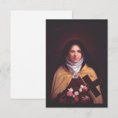 Carte De Remerciements Sainte Thérèse de Lisieux (Devant / Derrière)