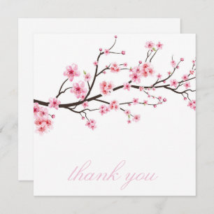 Carte de remerciements: SAKURA CHERRY BLOSSOMS