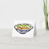 Carte De Remerciements Salade de fruits frais Bowl avec Kiwi et orange (Devant)