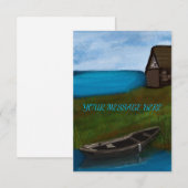 CARTE DE REMERCIEMENTS SALLE DE BATEAU D'ARRIÈRE (Devant / Derrière)