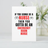 CARTE DE REMERCIEMENTS SALLE D'URGENCE INFIRMIÈRE (Debout devant)