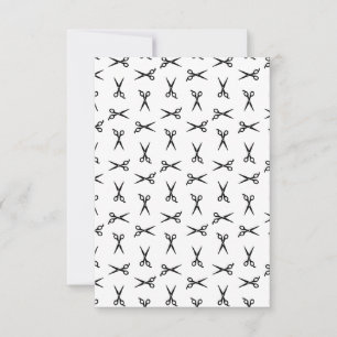 Carte De Remerciements Salon ciseaux Barbershop COULEUR ARRIÈRE - PLAN PE