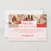 Carte De Remerciements Salon moderne de ongle de grille photo Commande Ca (Devant)