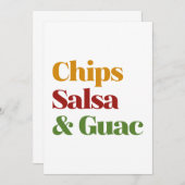 Carte De Remerciements Salsa Chips Et Guac (Devant / Derrière)