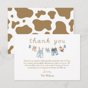 Carte De Remerciements Salut Bébé Livres de Petit Cowboy pour Bébé