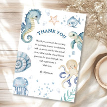Salut C'est Un Garçon Baby Shower Bleu Marin Océan