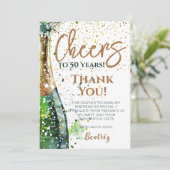 Carte De Remerciements Salutations à 50 ans 50e anniversaire (Debout devant)
