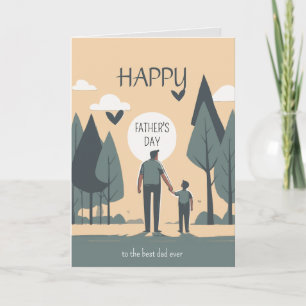 Carte De Remerciements Salutations au Meilleur Papa du Monde, Charmant et