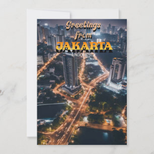 Carte De Remerciements Salutations de Jakarta Indonésie