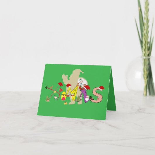 Carte De Remerciements Salutations de Noël (Devant)