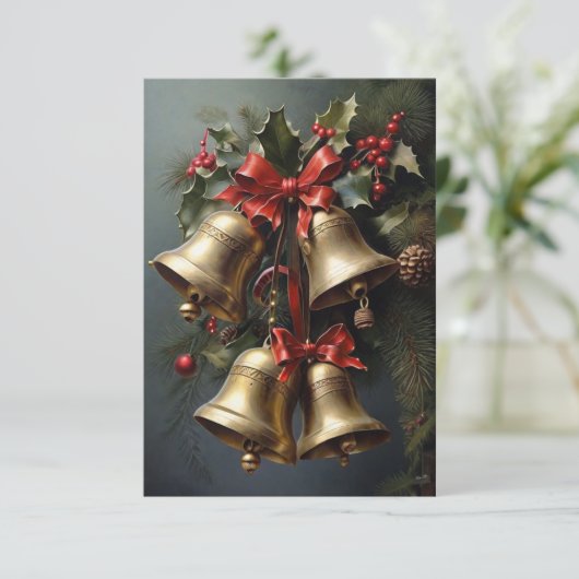 Carte De Remerciements Salutations de Noël (Debout devant)