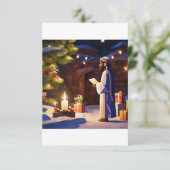 Carte De Remerciements Salutations de Yuletide (Debout devant)