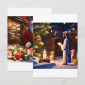 Carte De Remerciements Salutations de Yuletide (Devant / Derrière)