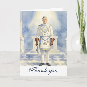 Carte De Remerciements Salutations Fraternelles Franc-Maçon Fête d'annive
