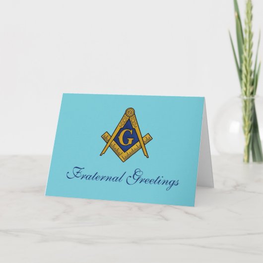 Carte De Remerciements Salutations fraternelles Freemason Masonic Anniver (Devant)