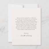 Carte De Remerciements Samantha Forêt Vert traditionnel Mariage élégant (Dos)