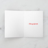 Carte De Remerciements Samoyed Dog Red Valentine's Day Greeting Card (Intérieur)