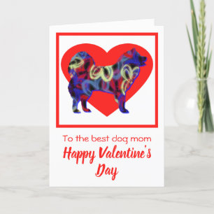 Carte De Remerciements Samoyed Dog Red Valentine's Day Greeting Card