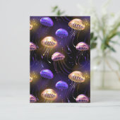 Carte De Remerciements Sans joint avec méduse éclatante (Debout devant)