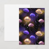 Carte De Remerciements Sans joint avec méduse éclatante (Devant / Derrière)