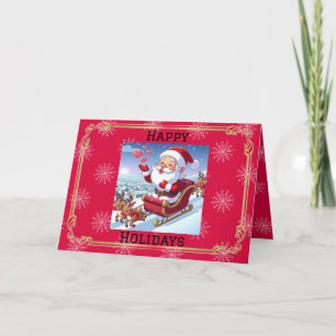 Carte De Remerciements Santa Vous Aime Noël