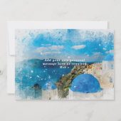 Carte De Remerciements Santorin, seras-tu mon garçon de page pour la cart (Dos)