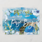 Carte De Remerciements Santorin, seras-tu mon garçon de page pour la cart (Devant / Derrière)