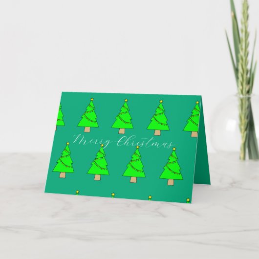 Carte De Remerciements Sapin de Noël (Devant)