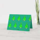 Carte De Remerciements Sapin de Noël (Dos)