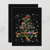 Carte De Remerciements Sapin de Noël de Cheval Couverte Par Lampe Torche (Devant / Derrière)