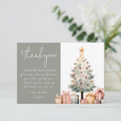 Carte De Remerciements Sapin de Noël pour enfants (Debout devant)