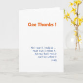 Carte de remerciements sarcastique (Fleur jaune)