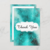 Carte De Remerciements Sarcelle (Devant / Derrière)