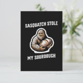Carte De Remerciements Sasquatch Stocke My Sourdough (Debout devant)