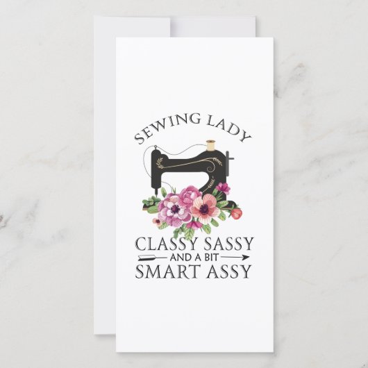 Carte De Remerciements Sassy De La Classe Lady Et Un Sac Un Peu Intellige (Devant)