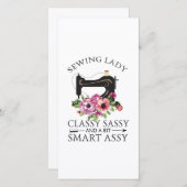 Carte De Remerciements Sassy De La Classe Lady Et Un Sac Un Peu Intellige (Devant / Derrière)