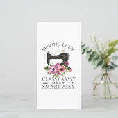 Carte De Remerciements Sassy De La Classe Lady Et Un Sac Un Peu Intellige (Debout devant)