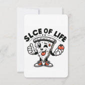 Carte De Remerciements Sassy Pizza Slice avec personnalité (Dos)