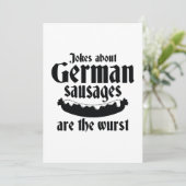 Carte De Remerciements Saucisses allemandes (Debout devant)