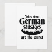 Carte De Remerciements Saucisses allemandes (Devant / Derrière)