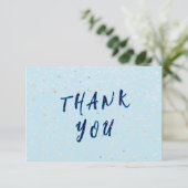 Carte De Remerciements Saupoudrer bébé hiver | Flurry de neige (Debout devant)