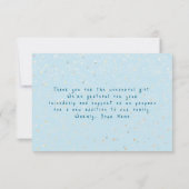 Carte De Remerciements Saupoudrer bébé hiver | Flurry de neige (Dos)