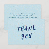 Carte De Remerciements Saupoudrer bébé hiver | Flurry de neige (Devant / Derrière)